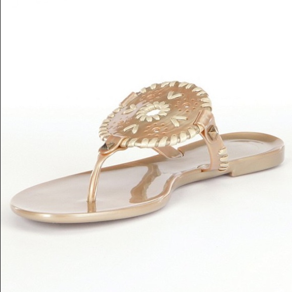 Jack Rogers Jelly Sandals Slides Pearl SZ 5